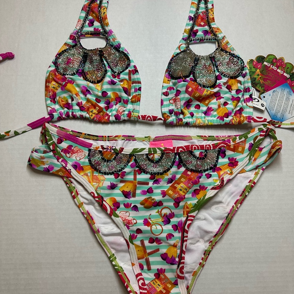 BABALU - Colorful Patterned Bikini Set - NEW, with tags